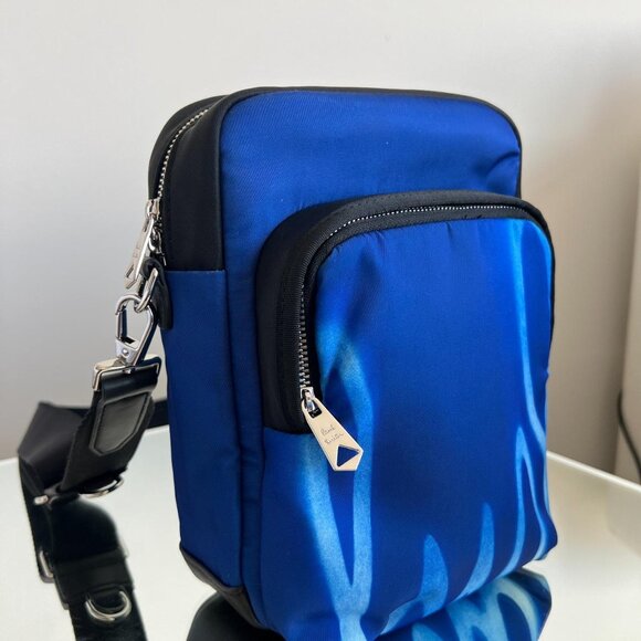 PAUL SMITH SPRAY GRAFFITI LOGO FLIGHT CROSSBODY BAG